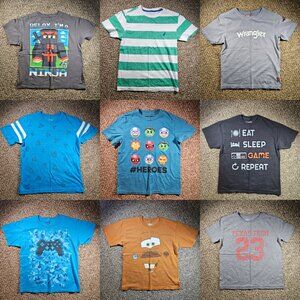 Lot of 14 Assorted Brands Short Sleeve T-shirts Boy's Size Medium (8)